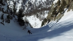 Le ptit couloir sympatique qui descend sous le lac de Trecolpas