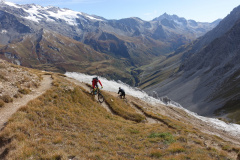 Début de la descente du petit Mont Blanc dans le Gypse