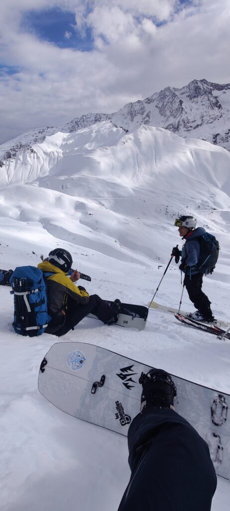Sous le col à la descente